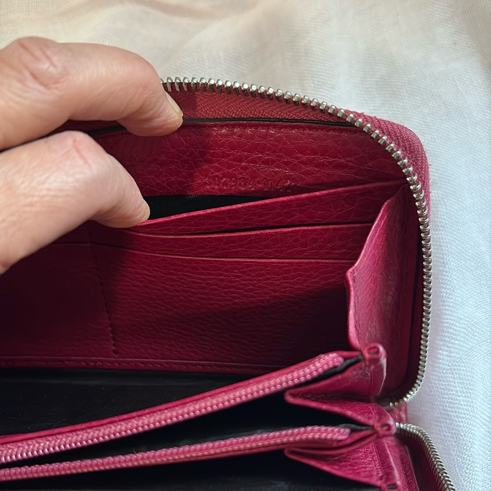 Gucci Leather Zip-Around Wallet with Tassel - Red - Picture 9 of 15
